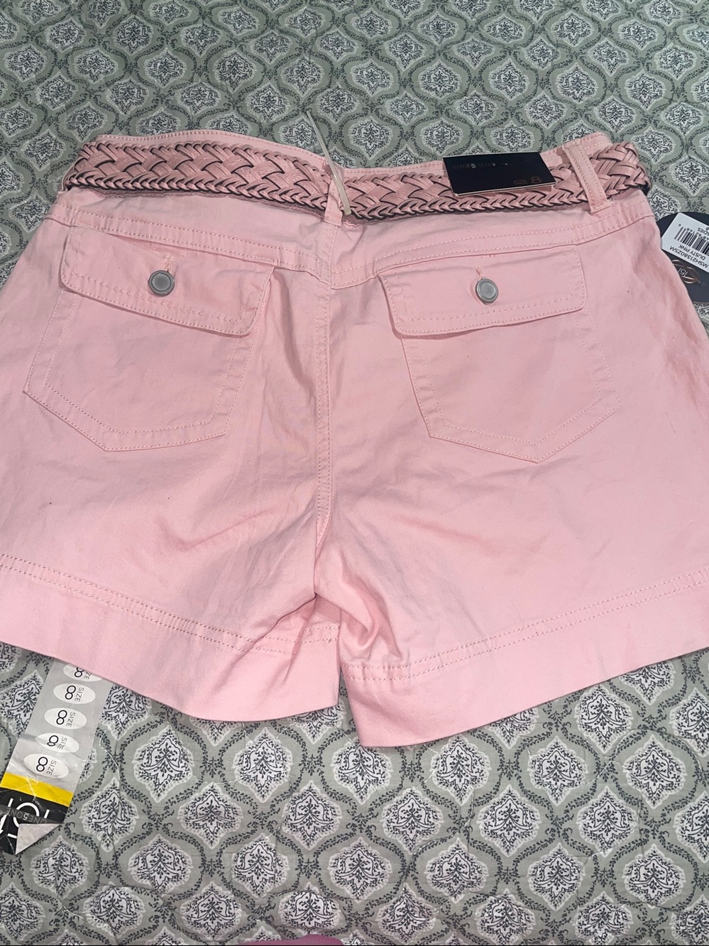 BNWT ONE5ONE belted in Dusky Pink short SIZE #8 - Picture 3 of 5